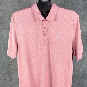 Travis Matthew Short Sleeved Cotton Blend Red Polo Golf Shirt Men's XL
